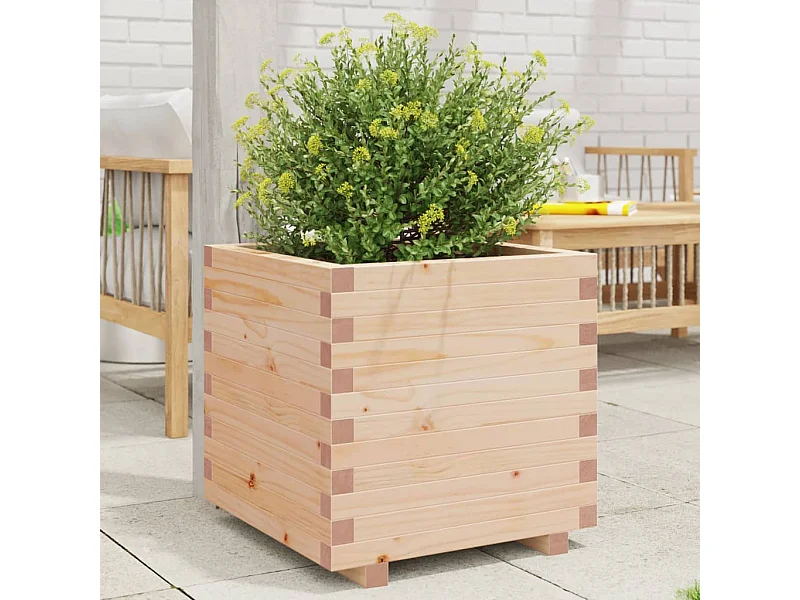Jardinière 50x50x49,5 cm bois de pin massif