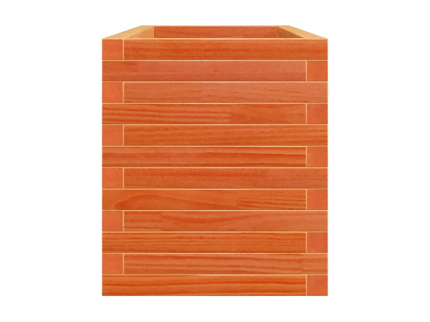 Jardinière cire marron 110x40x46 cm bois de pin massif