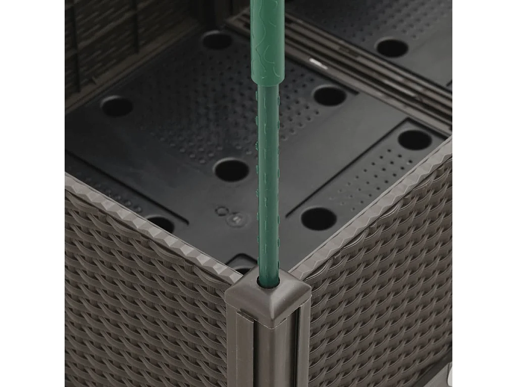 Vaso/floreira de jardim c/ treliça 200x160x142,5 cm PP castanho