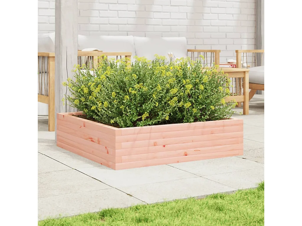 Jardinière 90x90x23 cm bois massif douglas
