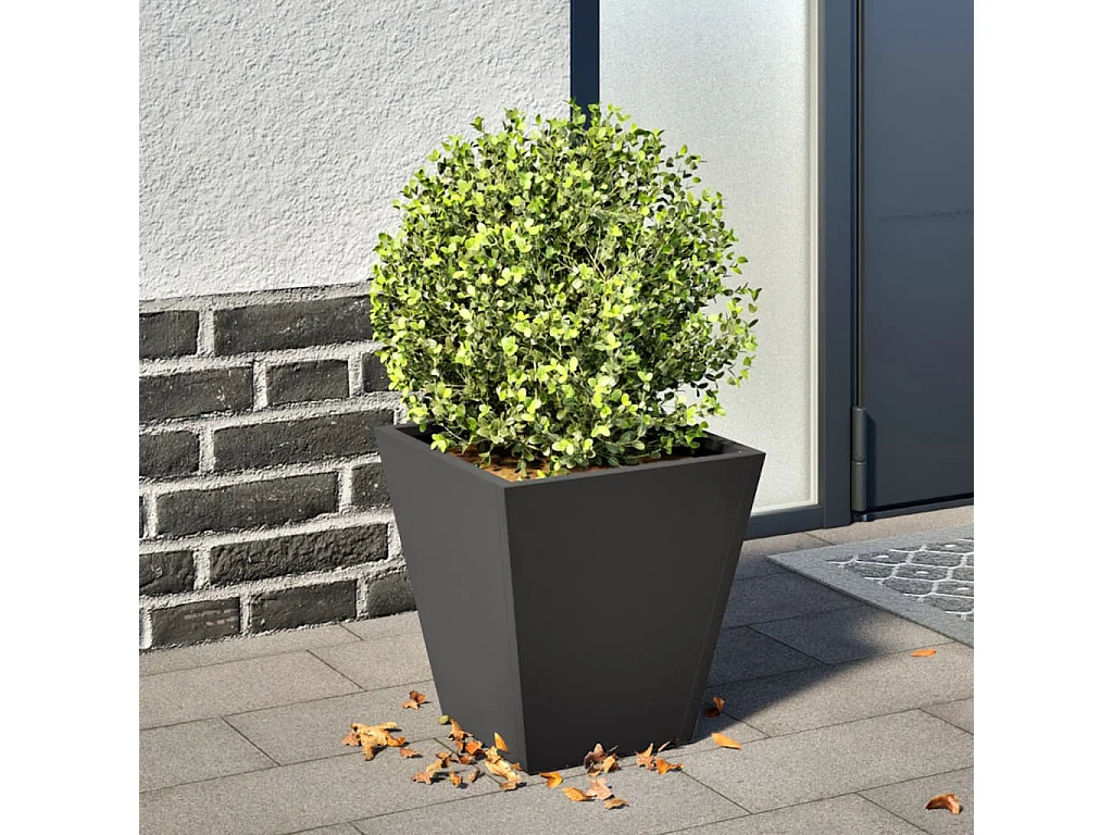 Plantenbak 30x30x30 cm staal zwart