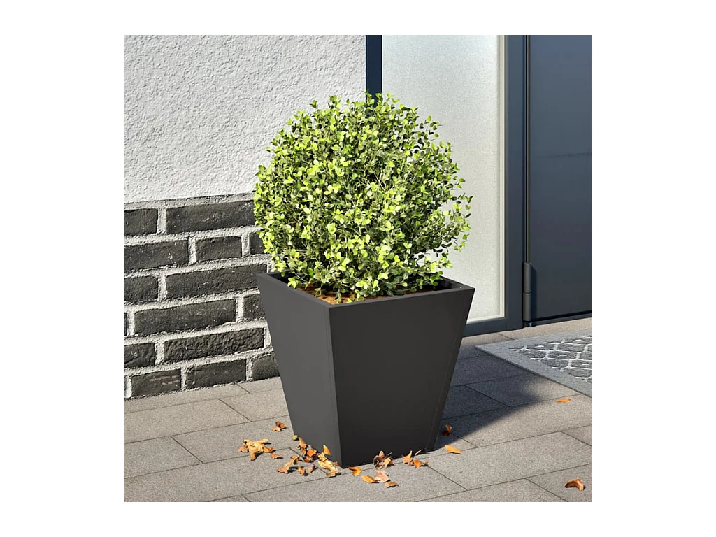 Pflanzkübel Schwarz 30x30x30 Stahl