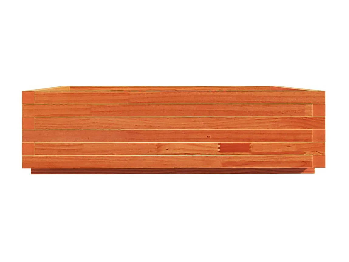 Vaso/floreira de jardim 90x90x26,5 cm pinho maciço castanho-mel