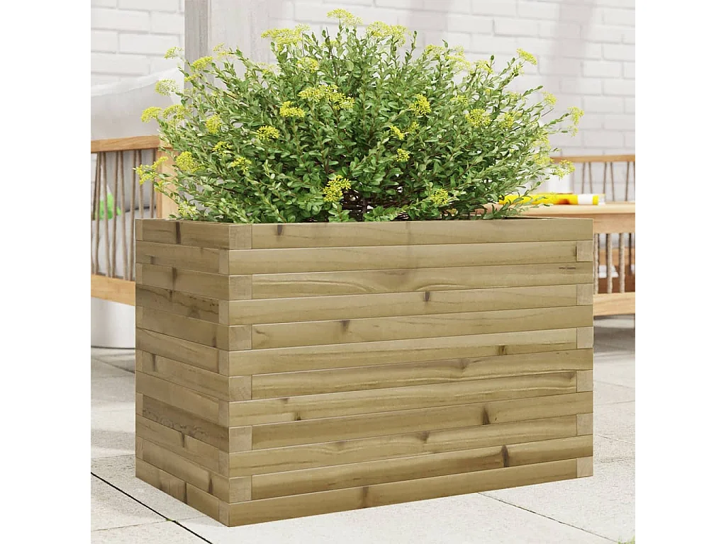 Jardinière 70x40x46 cm bois de pin imprégné