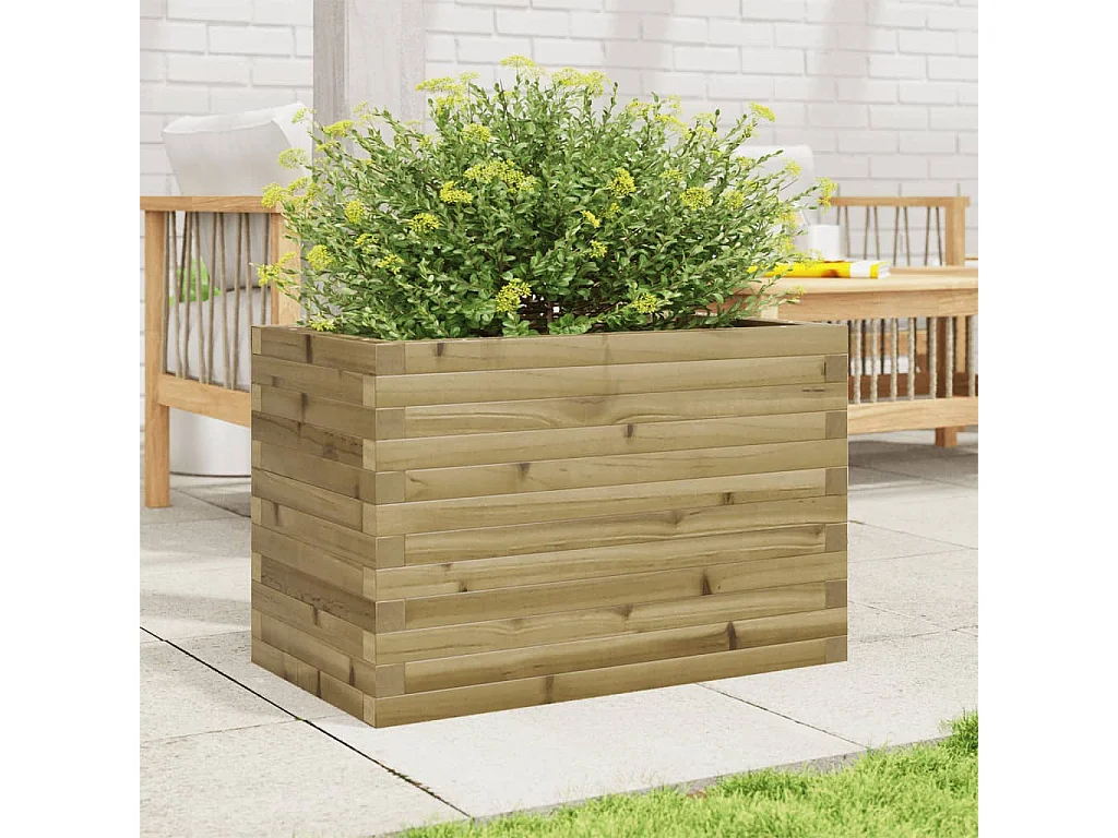 Jardinière 70x40x46 cm bois de pin imprégné