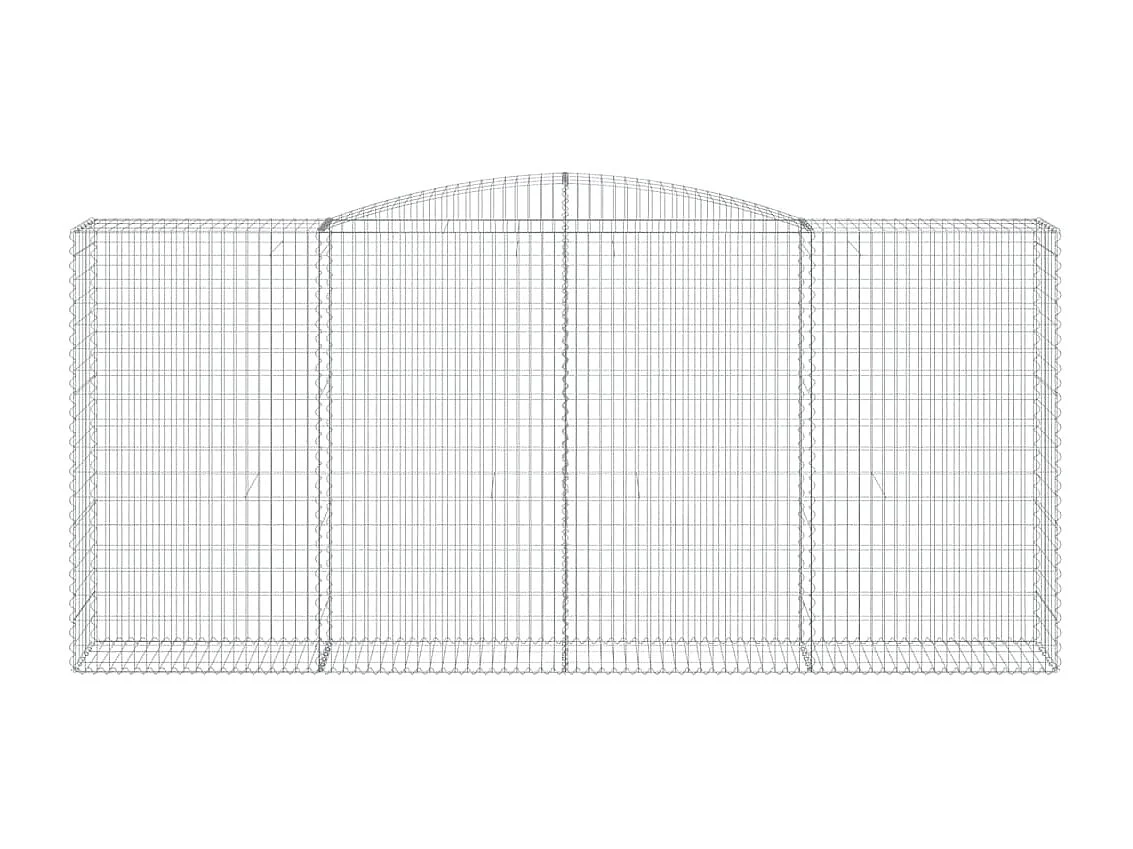 Cestos gabião arqueados 9pcs 400x50x180/200cm ferro galvanizado
