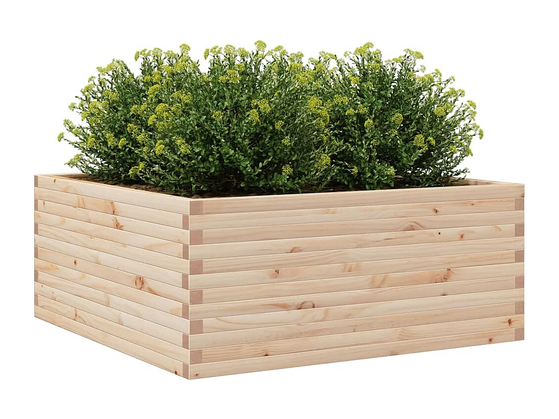Fioriera da Giardino 110x110x46 cm in Legno Massello di Pino
