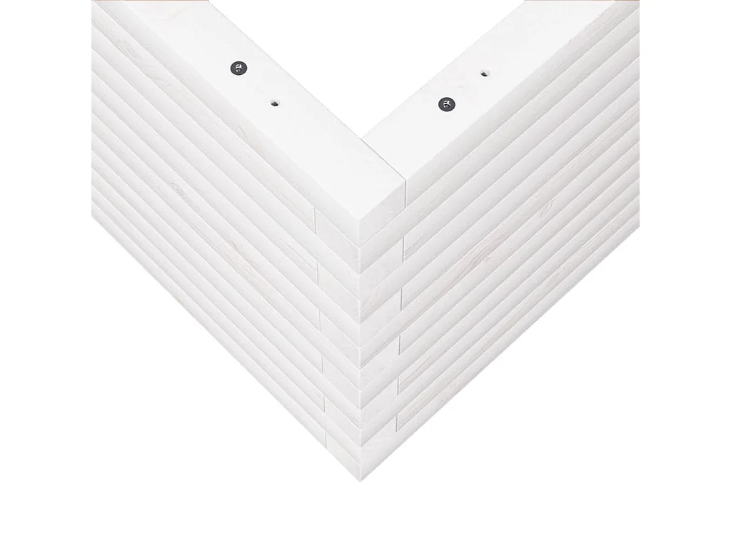 Jardinière blanc 60x60x46 cm bois de pin massif