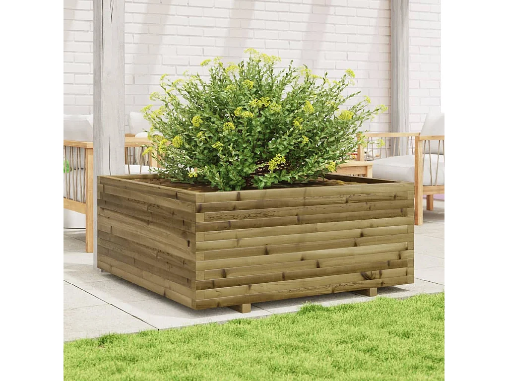 Jardinière 110x110x49,5 cm bois de pin imprégné
