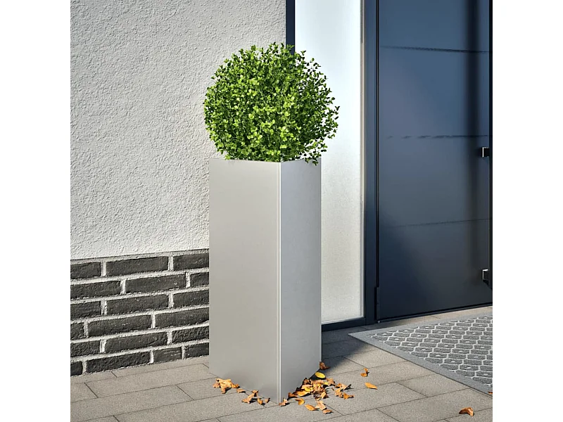 Fioriere 2 pz Triangolari 40x34,5x70 cm in Acciaio Zincato