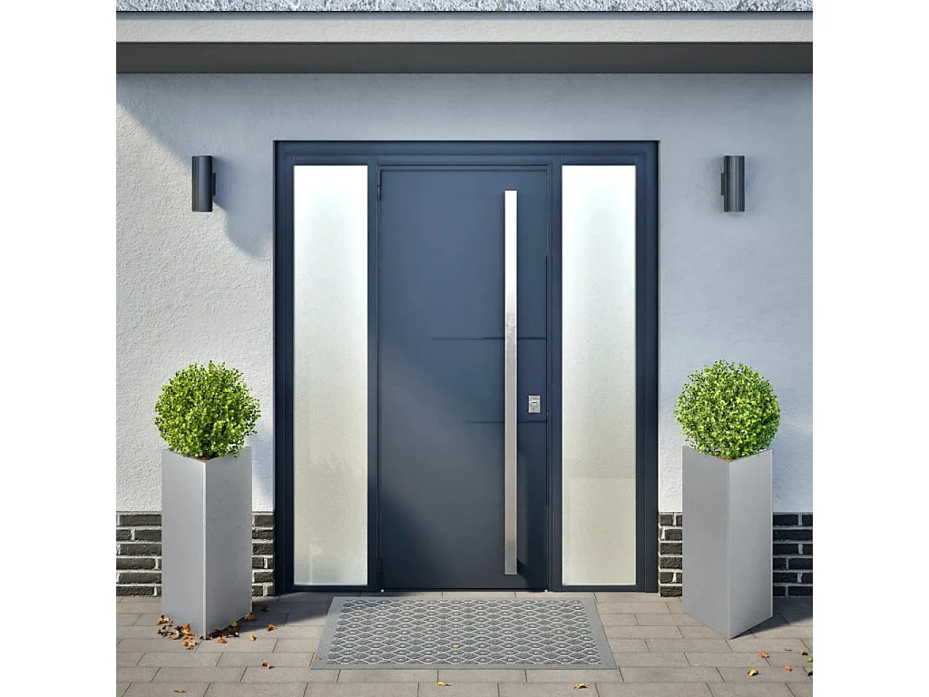 Fioriere 2 pz Triangolari 40x34,5x70 cm in Acciaio Zincato