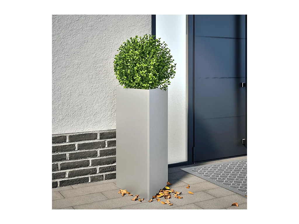 Jardinières 2 pcs triangulaire 40x34,5x70 cm acier galvanisé