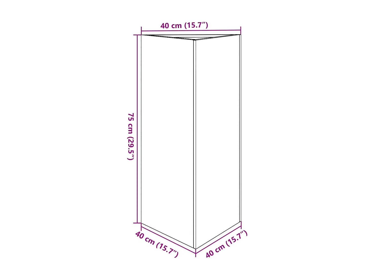 Jardinières 2 pcs triangulaire 40x34,5x70 cm acier galvanisé