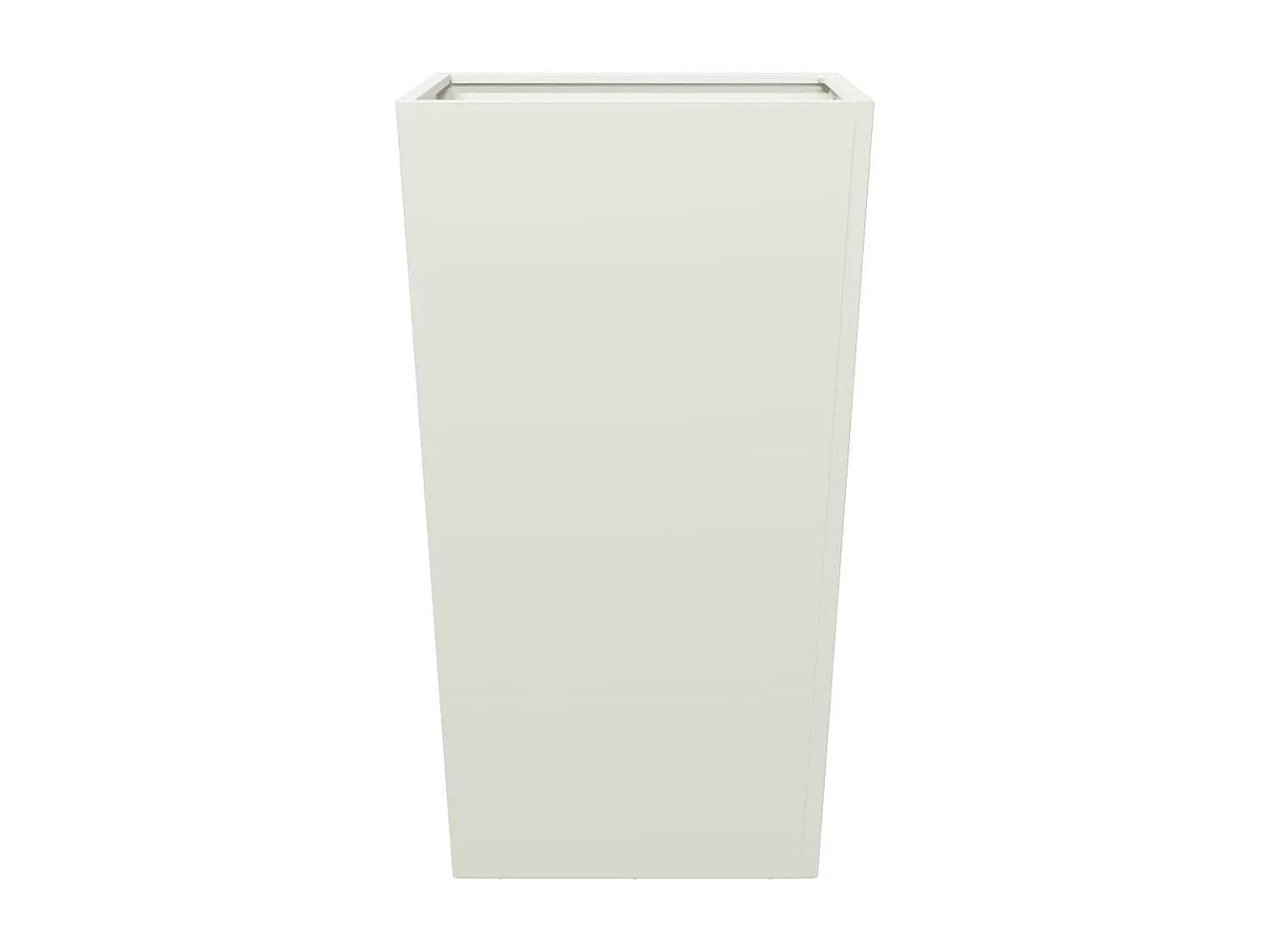 Vaso/floreira de jardim 45x45x75 cm aço branco