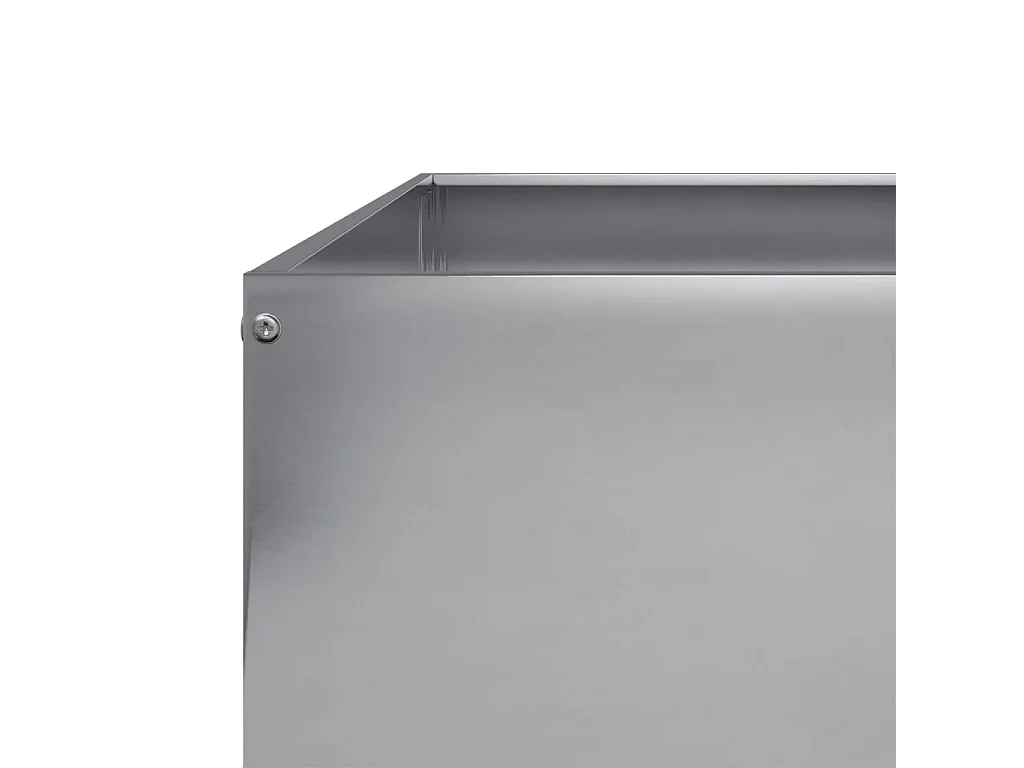 Canteiro elevado de jardim 100x100x18,5 cm aço galvanizado