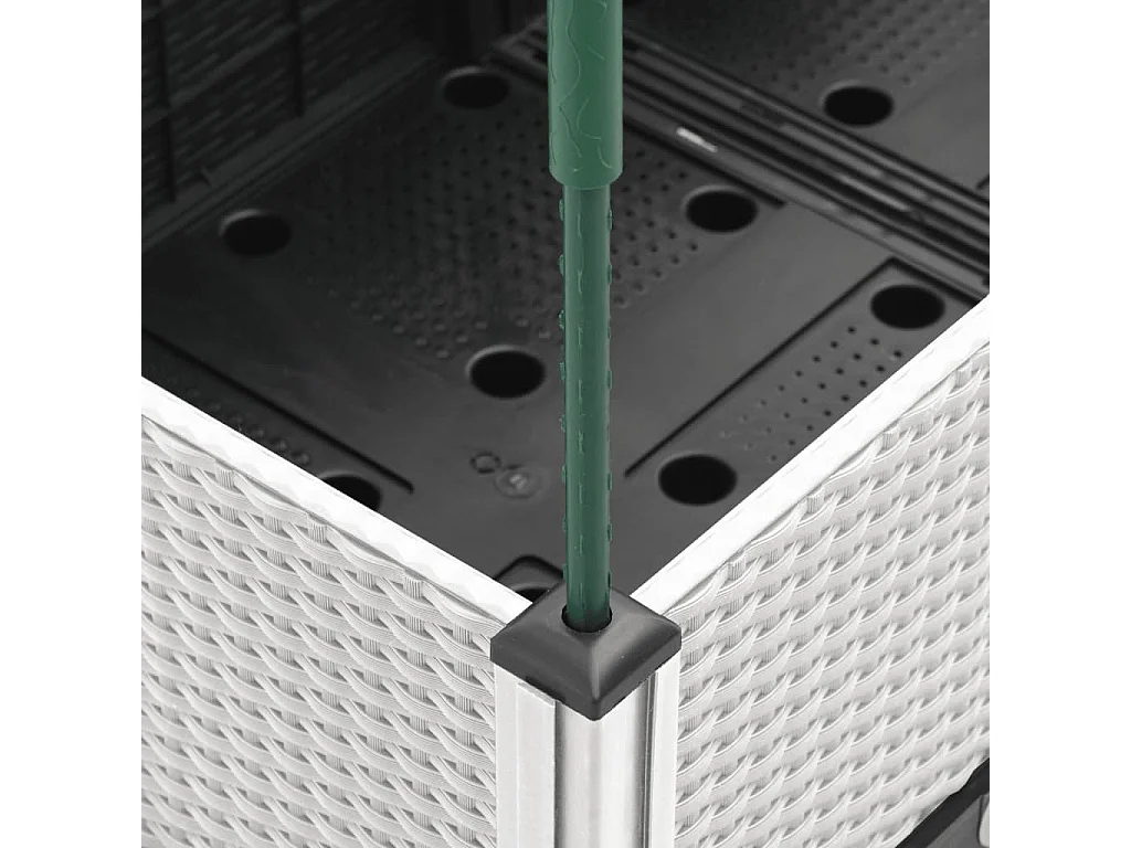 Vaso/floreira de jardim c/ treliça 200x160x142,5 cm PP branco