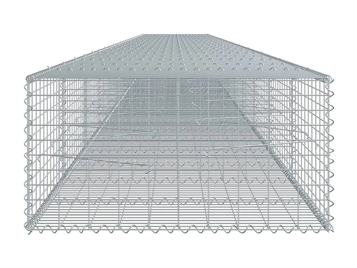 Cesto gabião com cobertura 1200x100x50 cm ferro galvanizado
