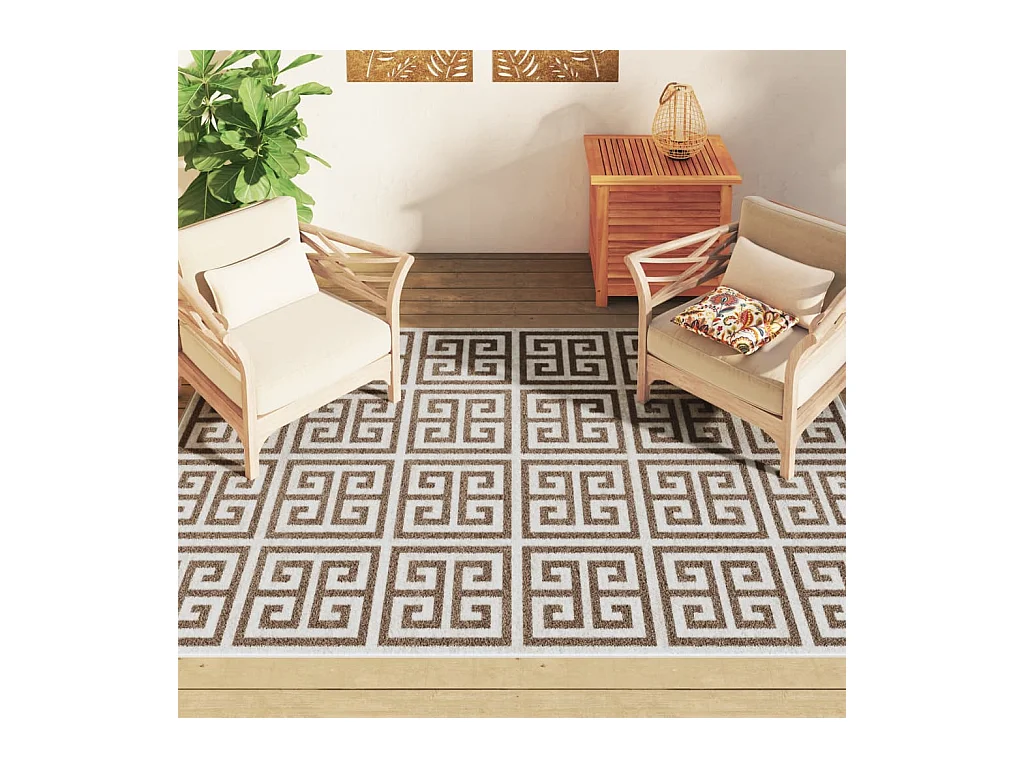 Tappeto a Pelo Corto Multicolore 190x300 cm Interni/Esterni