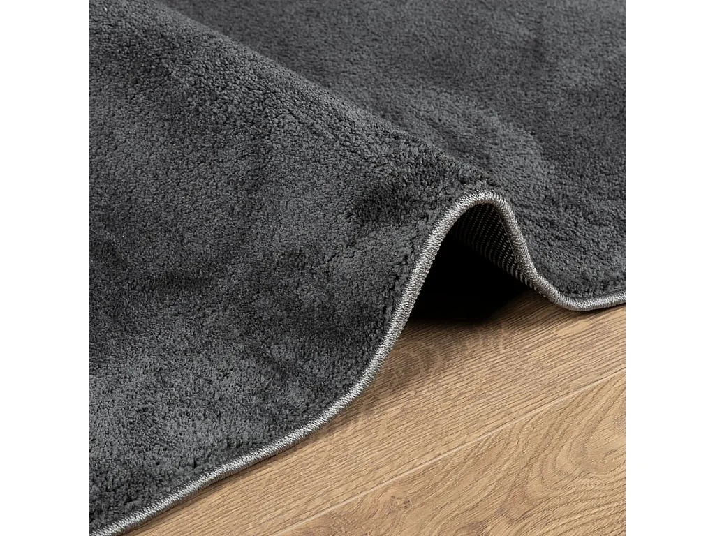 Tapis OVIEDO à poils courts anthracite 120x170 cm