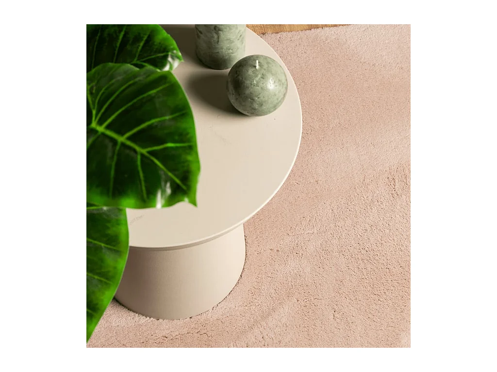 Tappeto a Pelo Corto HUARTE Morbido e Lavabile Rosato 140x200cm