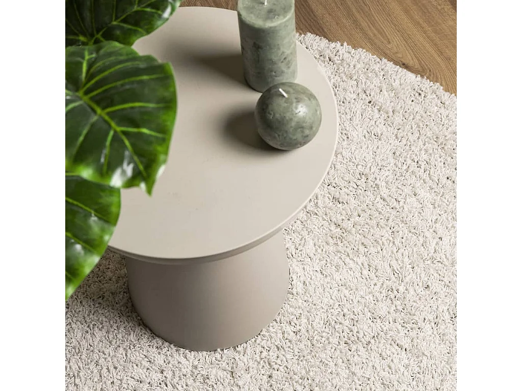 Tappeto Shaggy PAMPLONA a Pelo Lungo Moderno Crema 60x110 cm