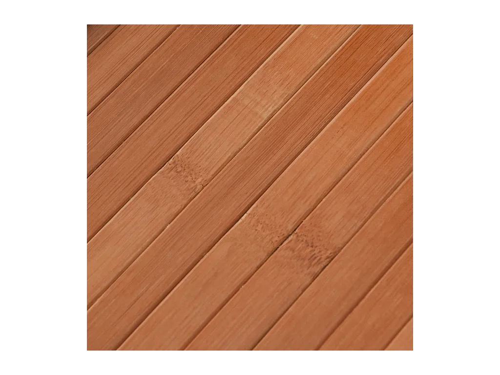 Tapis rectangulaire marron 80x300 cm bambou