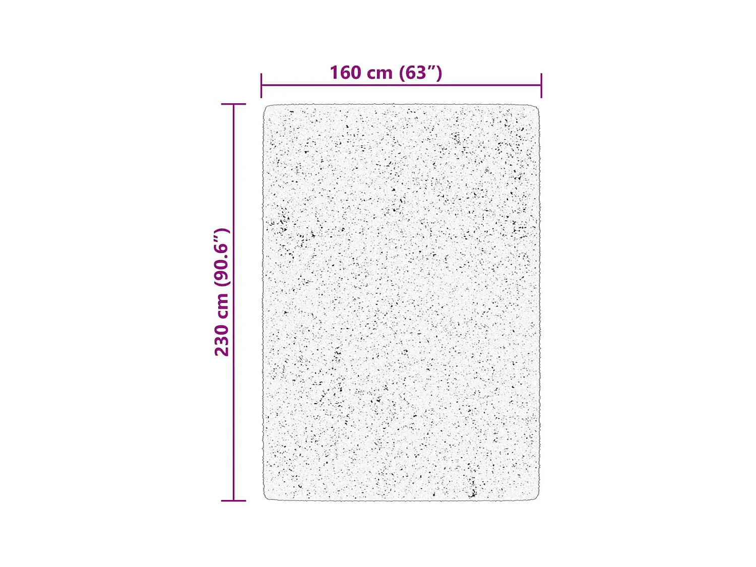 Teppich HUARTE Kurzflor Weich und Waschbar Creme 160x230 cm