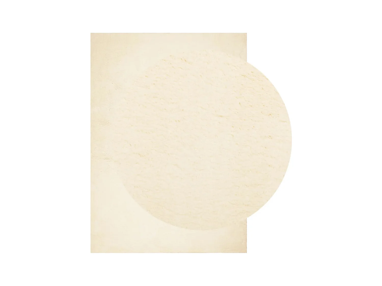 Teppich HUARTE Kurzflor Weich und Waschbar Creme 160x230 cm