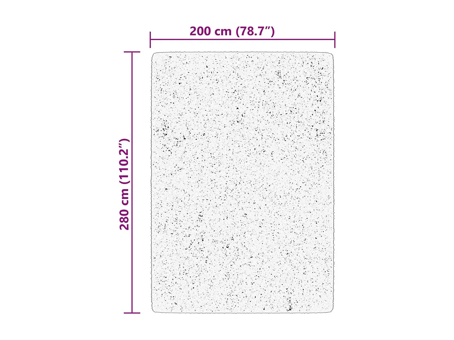 Tapis HUARTE à poils courts doux et lavable bleu 200x280 cm