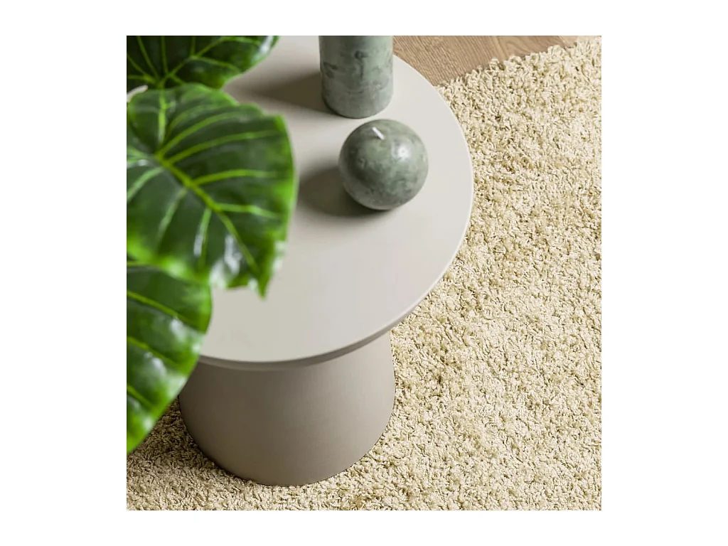 Tapis shaggy PAMPLONA poils longs moderne doré 160x160 cm