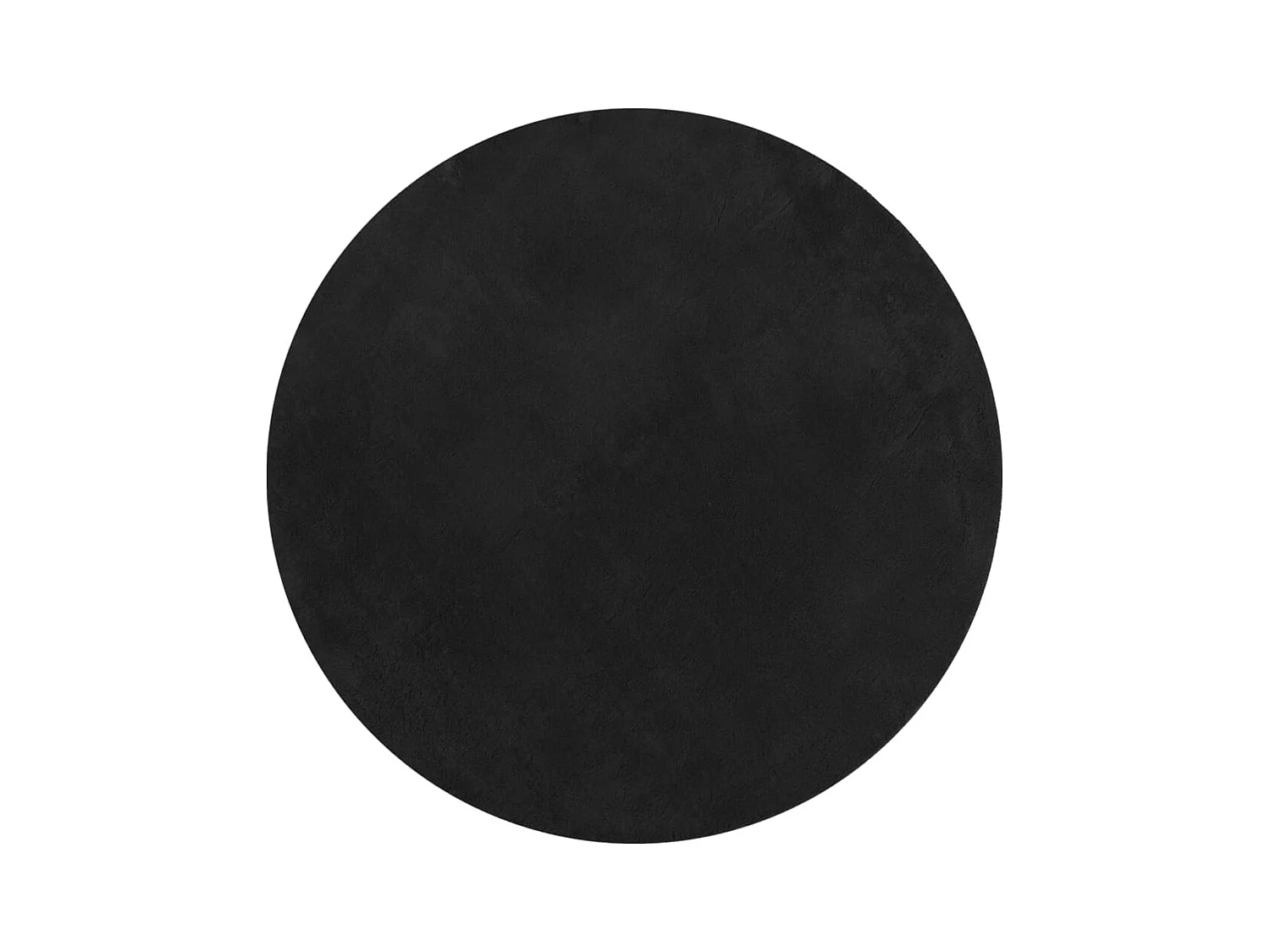 Tapete pelo curto macio e lavável HUARTE Ø 200 cm preto