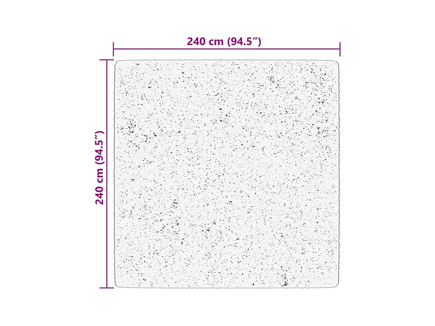 Tapis HUARTE à poils courts doux lavable rouge clair 240x240 cm