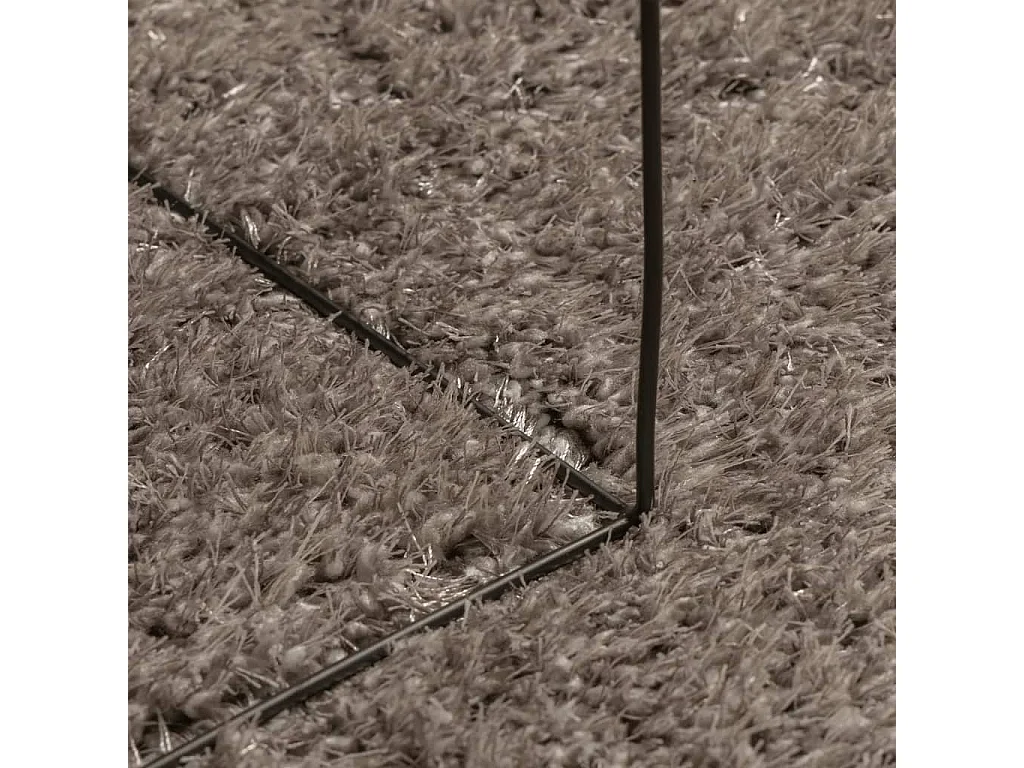 Tapis ISTAN à poils longs aspect brillant gris Ø 80 cm