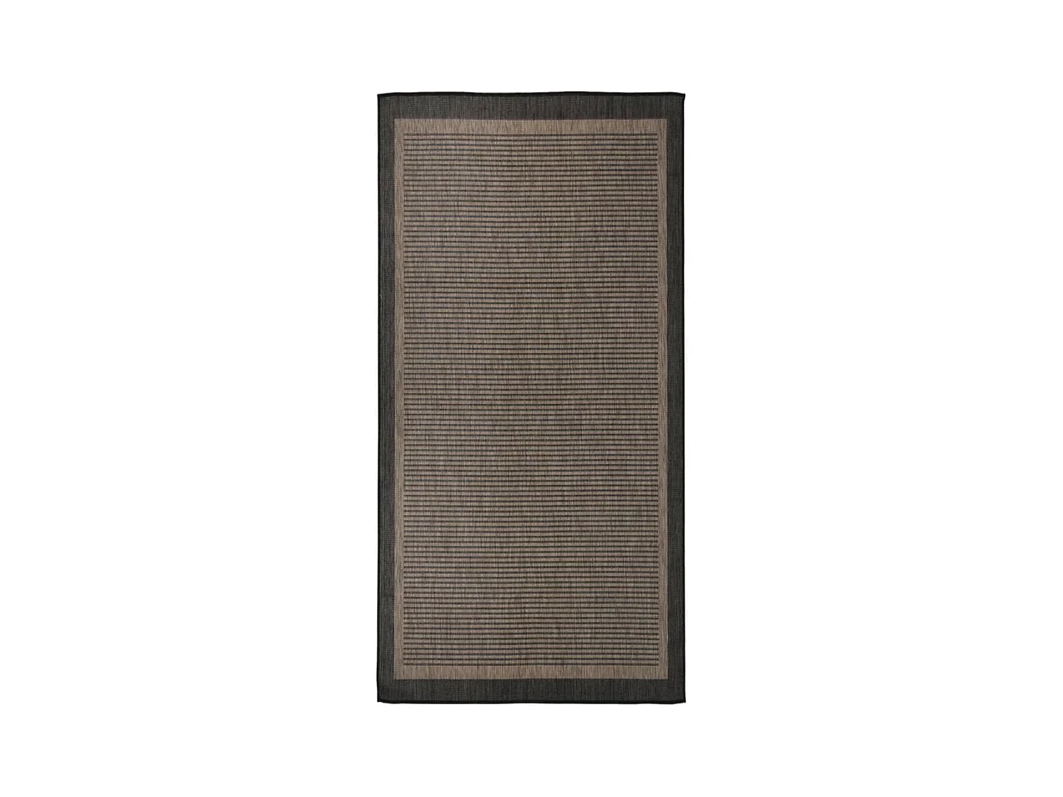 Tapis à tissage plat d'extérieur 100x200 cm Marron foncé