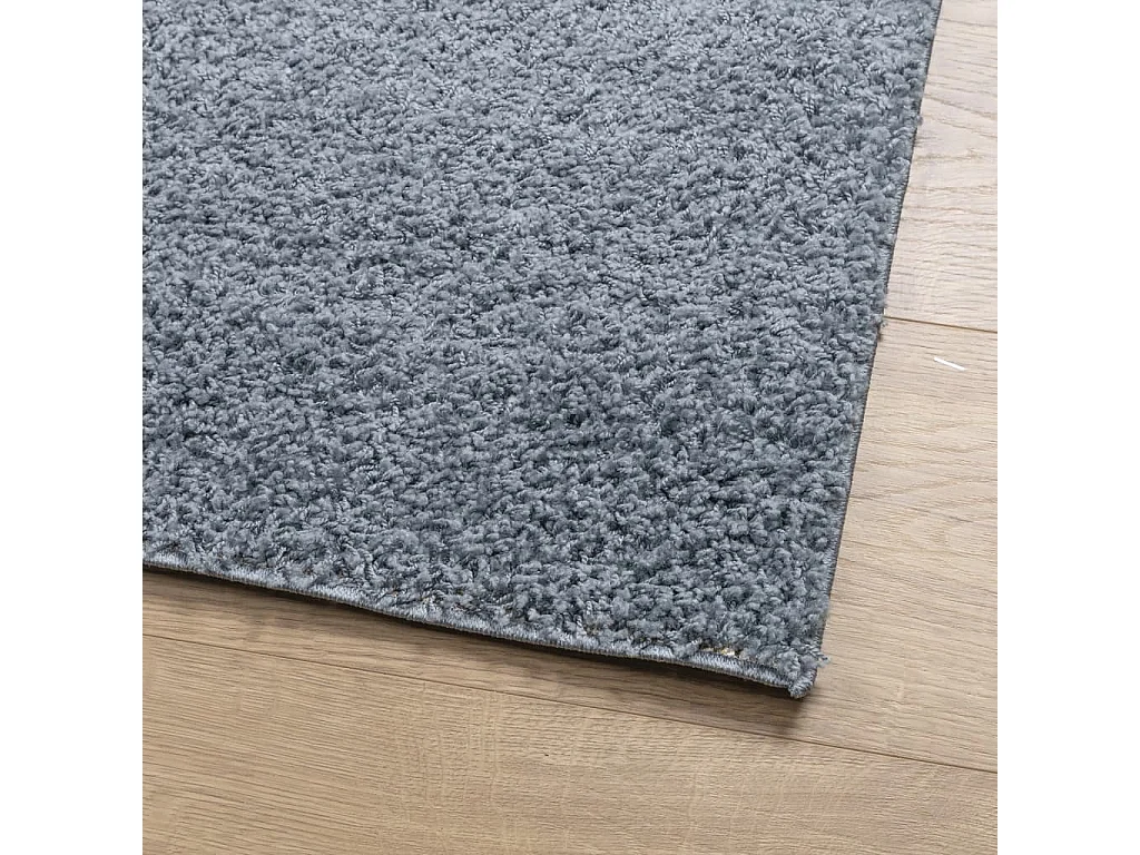 Tappeto Shaggy PAMPLONA a Pelo Lungo Moderno Blu 120x120 cm