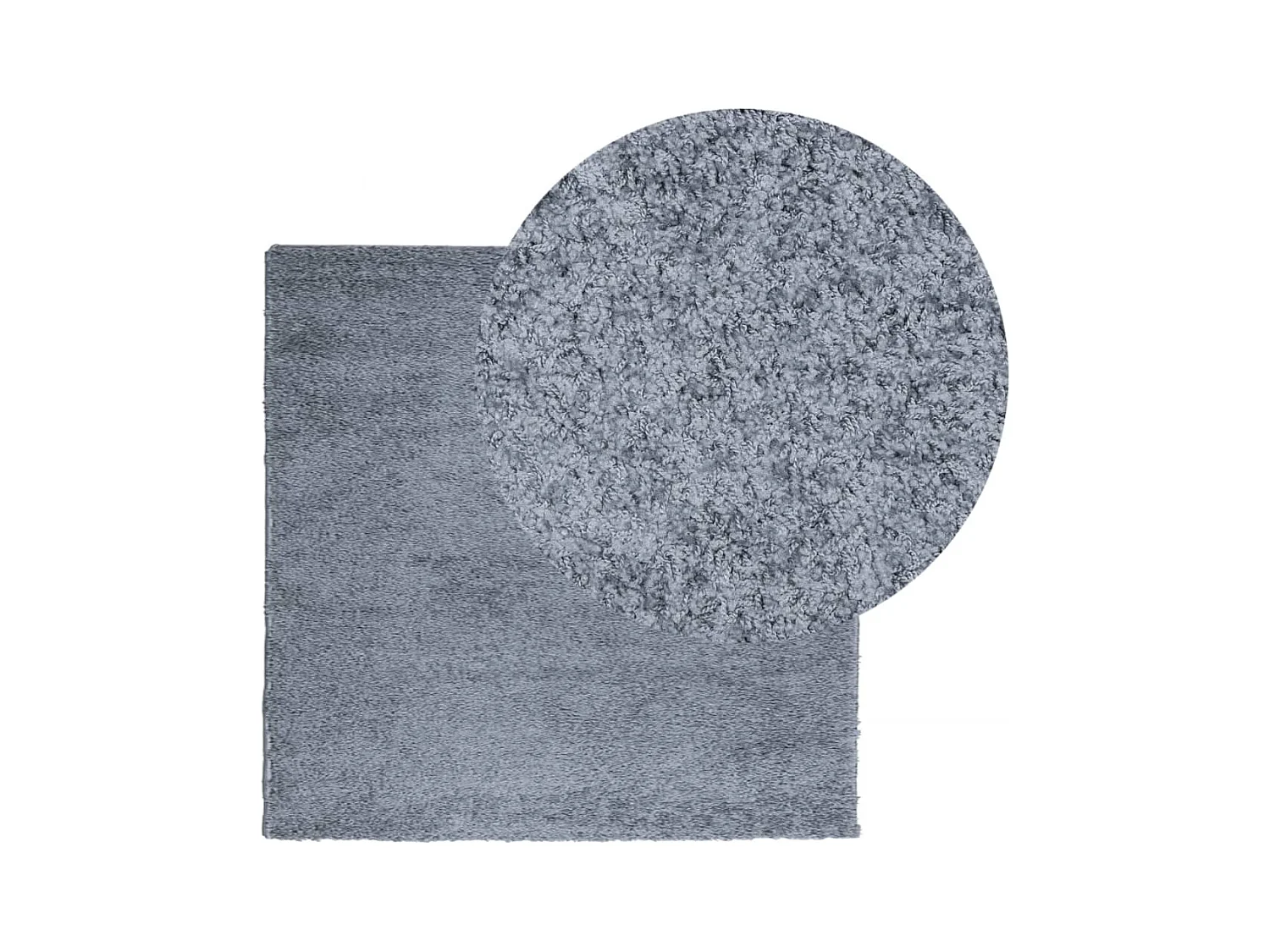 Tapis shaggy PAMPLONA poils longs moderne bleu 120x120 cm