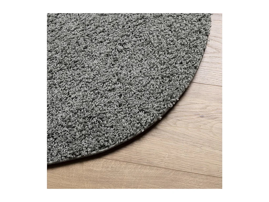 Tappeto Shaggy PAMPLONA a Pelo Lungo Moderno Verde Ø 80 cm