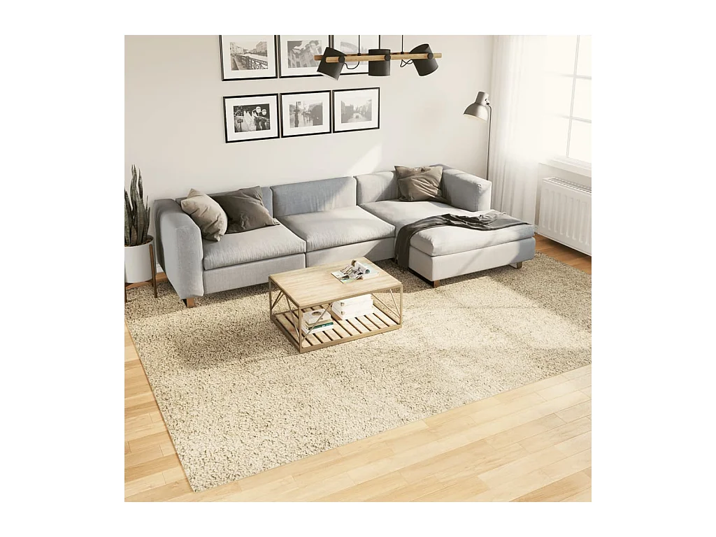 Teppich Shaggy Hochflor Modern Golden 240x340 cm