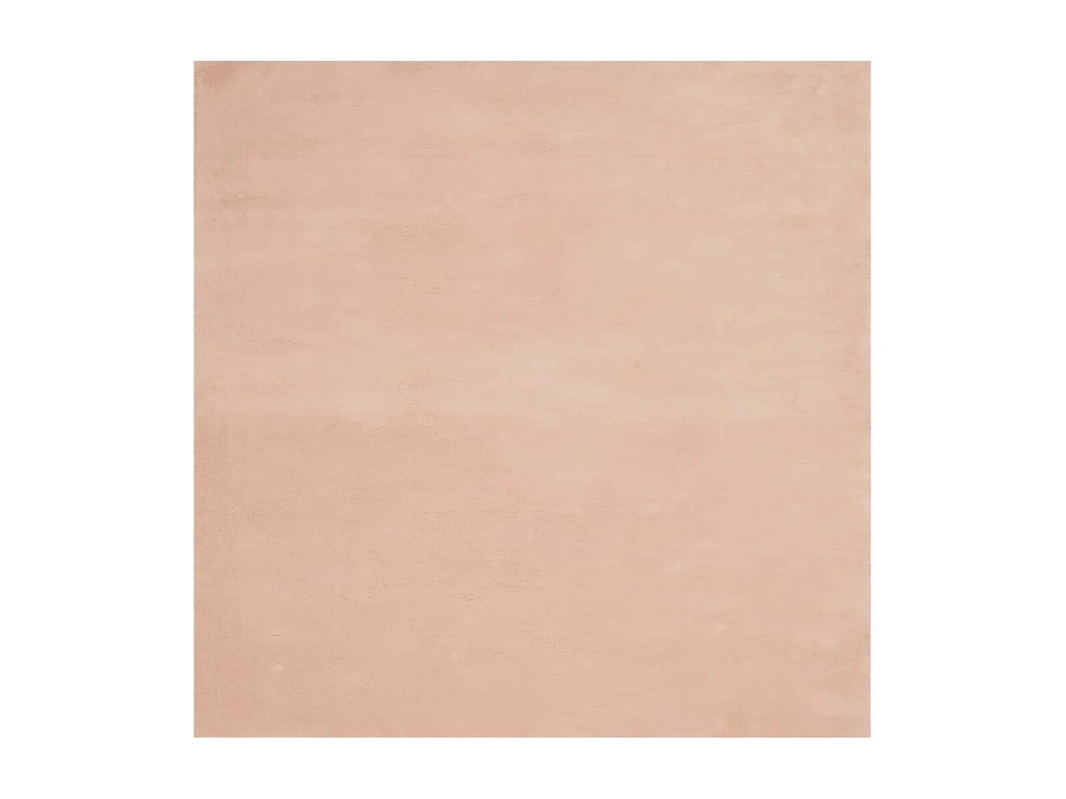 Tapete pelo curto macio e lavável HUARTE 200x200 cm rosa-pálido
