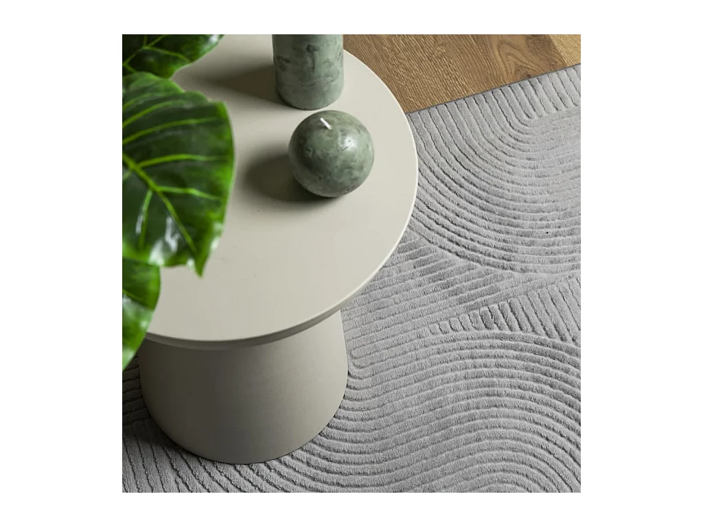 Teppich IZA Kurzflor Skandinavischer Look Grau 140x200 cm