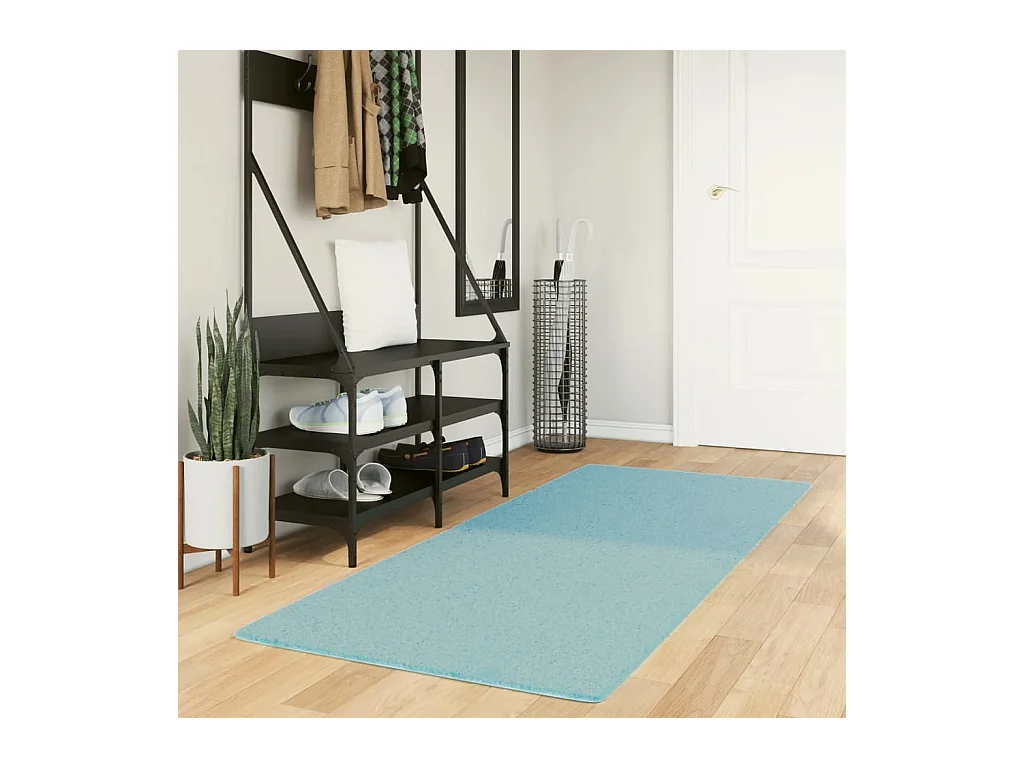 Tapis OVIEDO à poils courts vert 80x200 cm