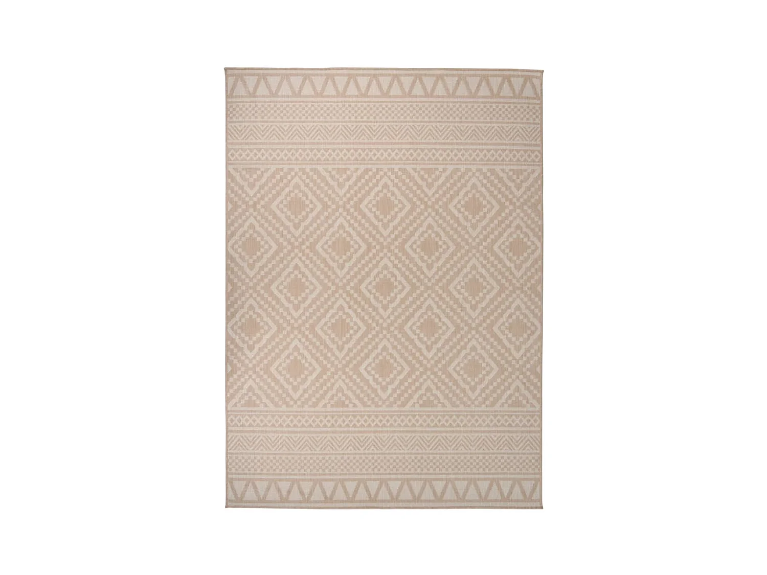 Tapis à tissage plat d'extérieur 200x280 cm Rayures brunes
