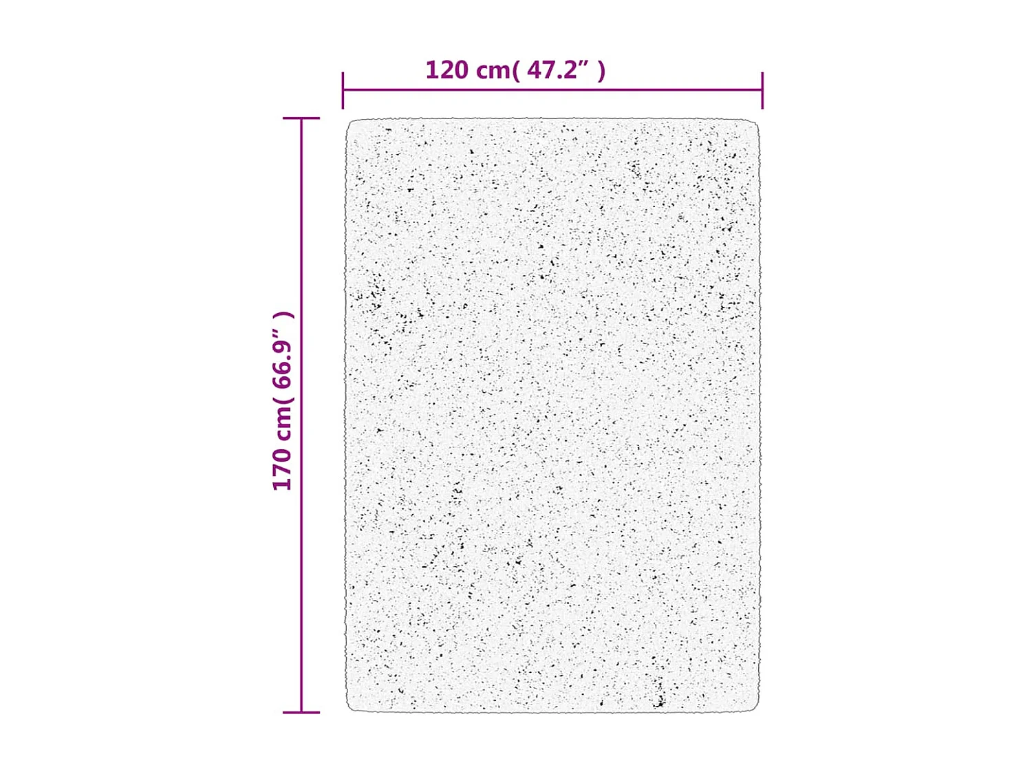 Tapis shaggy PAMPLONA poils longs moderne crème 120x170 cm