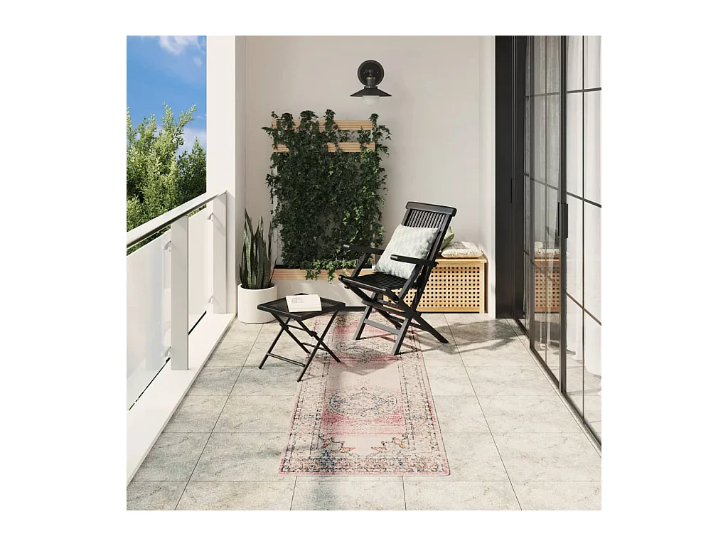 Teppich ARBIZU Indoor und Outdoor Vintage-Design 80x250 cm