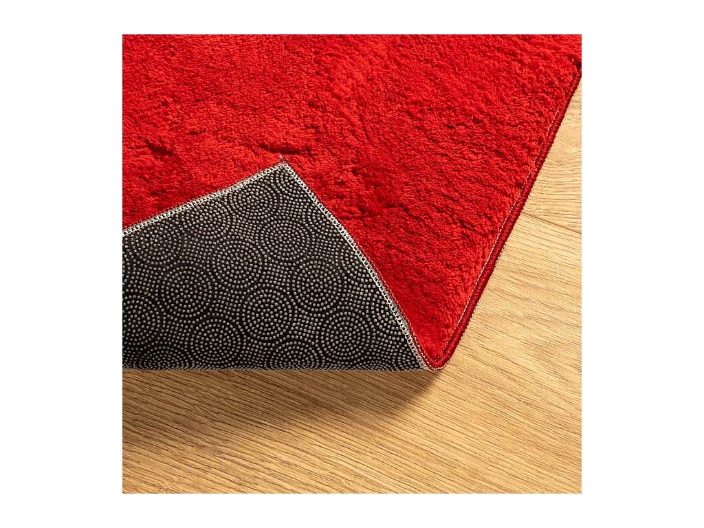 Alfombra de pelo corto suave lavable HUARTE rojo 160x230 cm
