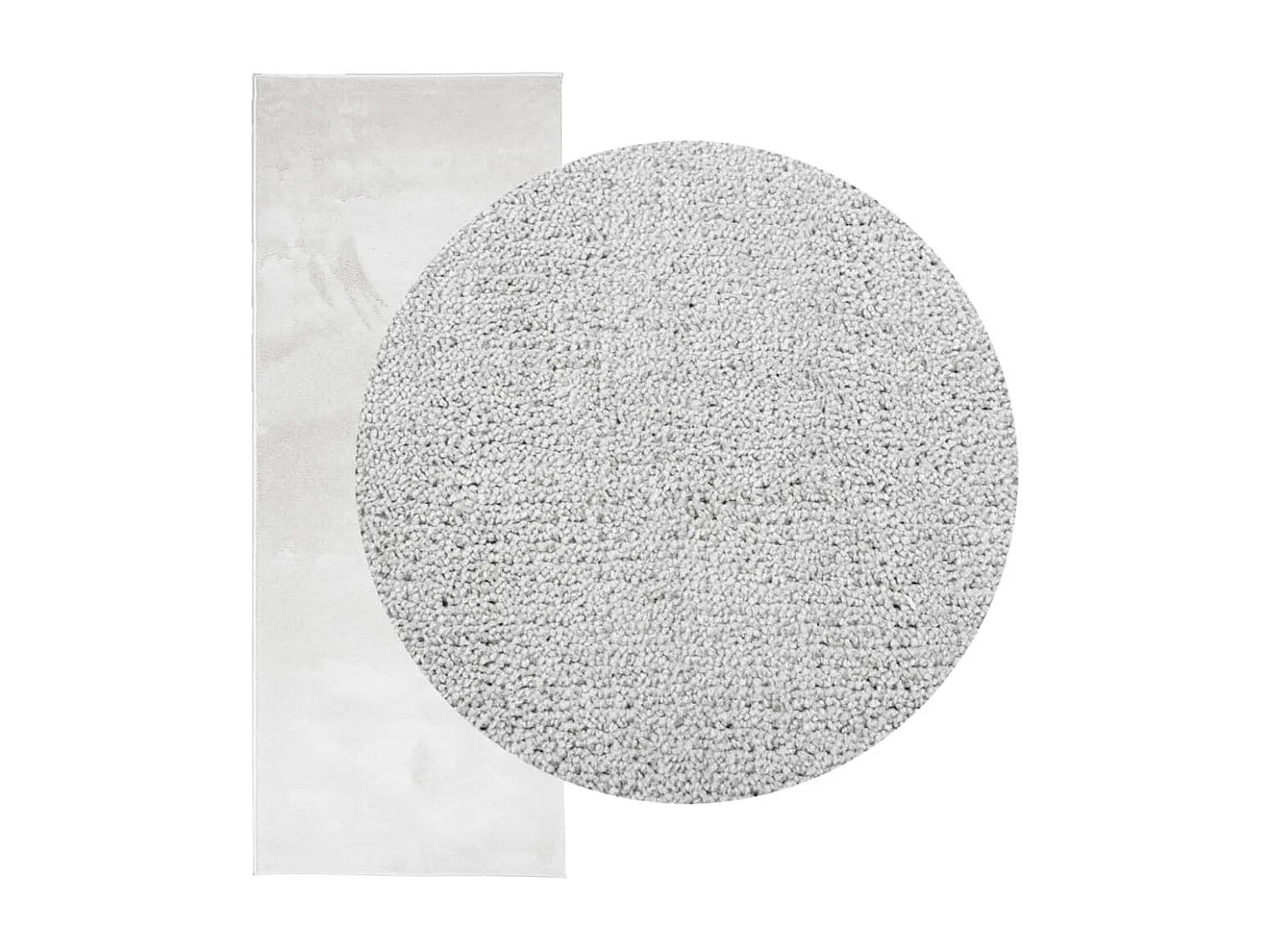 Tapis OVIEDO à poils courts gris 80x200 cm