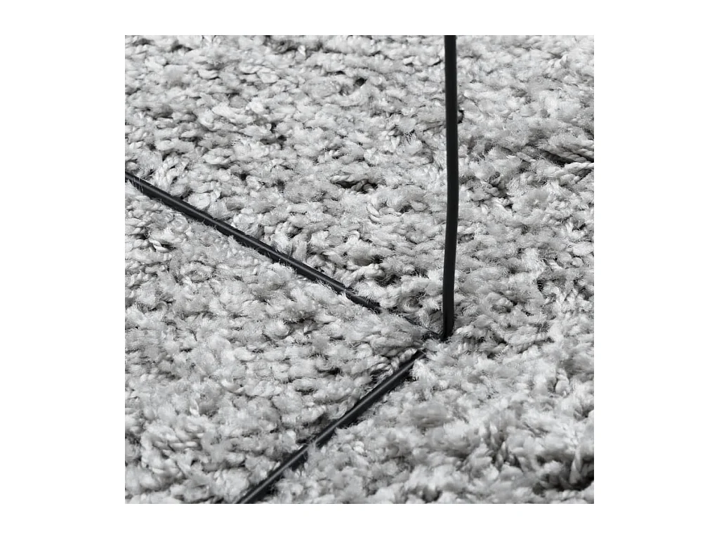 Alfombra peluda de pelo largo moderna PAMPLONA gris 140x200 cm