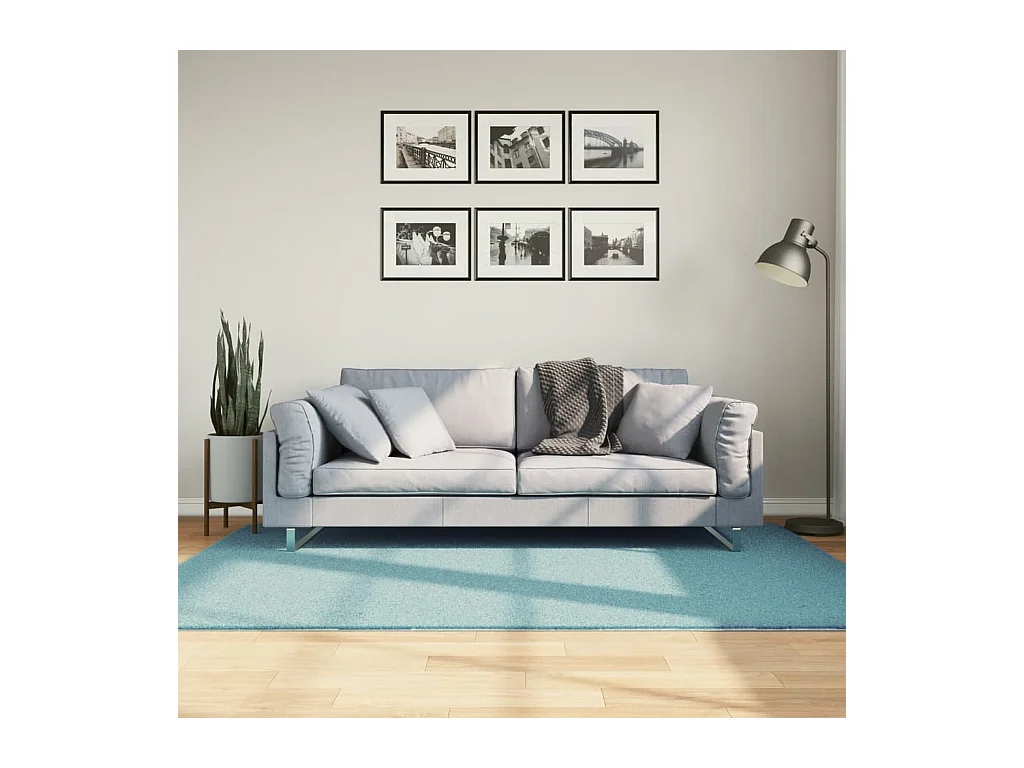 Tapis OVIEDO à poils courts vert 140x200 cm