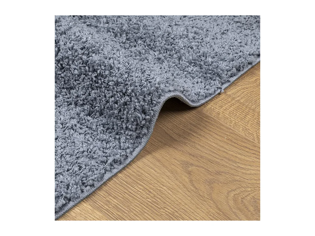 Tapis shaggy PAMPLONA poils longs moderne bleu 200x280 cm