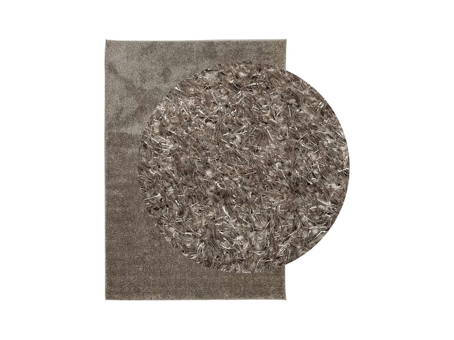 Alfombra pelo largo aspecto brillante ISTAN gris 140x200 cm